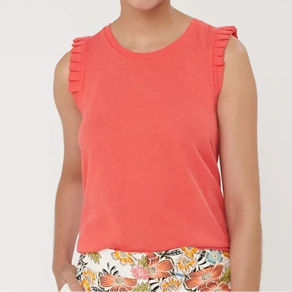 NWT LOFT Pleated Ruffle Shell - Picture 3 of 4